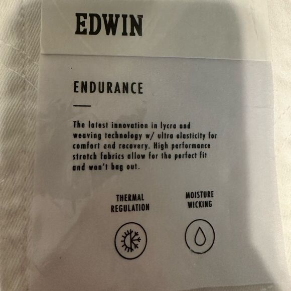 NWT EDWIN Women’s Bree High Rise Skinny Jeans Raw Hem Optic White - Size 29 - Picture 6 of 9